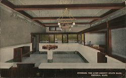 Interior, Lyon County State Bank Postcard