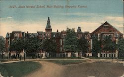 State Normal School, Main Building Emporia, KS Postcard Postcard Postcard