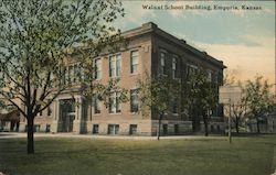 Walnut School Building Postcard