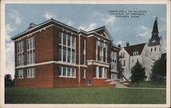 Lewis Hall of Science, College of Emporia Kansas Postcard Postcard Postcard