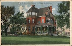 Residence of William Allen White Emporia, KS Postcard Postcard Postcard