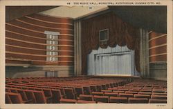 The Music Hall, Municipal Auditorium Postcard