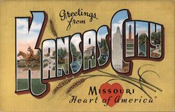 Greetings from Kansas City, Missouri - Heart of America Postcard Postcard Postcard