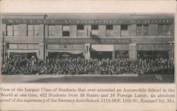 Sweeney Automobile School Students Kansas City, MO Postcard Postcard Postcard