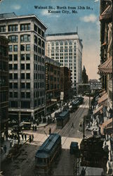 Walnut Street, North from 12th Street Postcard