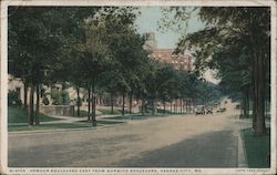 Armour Boulevard East From Warwick Boulevard Postcard