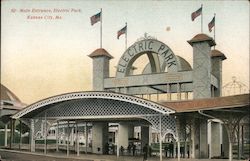 Main Entrance, Electric Park Kansas City, MO Postcard Postcard Postcard