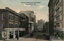 10th Street East from Wyandotte Kansas City, MO Postcard Postcard Postcard