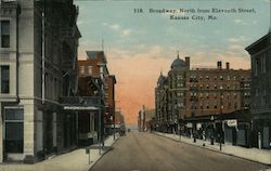 Broadway, North from Eleventh Street Postcard