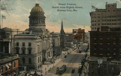 Grand Avenue, South from Eighth Street Postcard