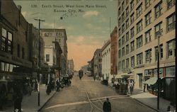 Tenth Street West from Main Street Postcard