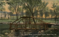 Rustic Bridge Country Club District Postcard