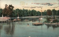 Bathing Beach, Fairmount Park Postcard