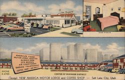 New America Motor Lodge and Coffee Shop Postcard