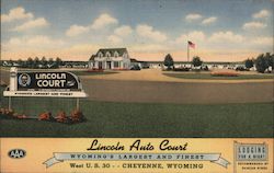 Lincoln Auto Court Cheyenne, WY Postcard Postcard Postcard