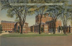 Albany Medical College, Albany Hospital New York Postcard Postcard Postcard