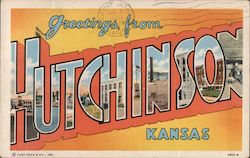 Greetings From Hutchinson Postcard