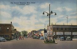 The Square Showing Main Street Postcard