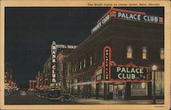 The Bright Lights on Center Street Postcard