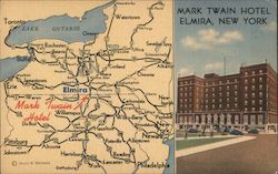 Mark Twain Hotel Elmira, NY Postcard Postcard Postcard