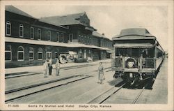 Santa Fe Station and Hotel Dodge City, KS Postcard Postcard Postcard