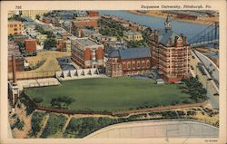 Aerial View of Duquesne University Pittsburgh, PA Postcard Postcard Postcard