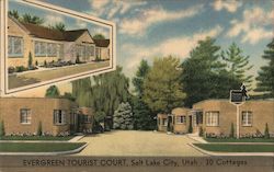 Evergreen Tourist Court Salt Lake City, UT Postcard Postcard Postcard