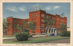 Alta Vista Hotel Colorado Springs, CO Postcard Postcard Postcard