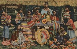 Seminole Indian Family Group at the Musa Isle Indian Village Postcard