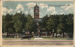 Allen County Court House and Park Postcard