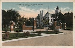 Travelers Gate and Court House McPherson, KS Postcard Postcard Postcard