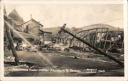 Johnstown Flood 3-17-36, Franklin St. Bridge Pennsylvania Hornick Hangar Photo Postcard Postcard Postcard