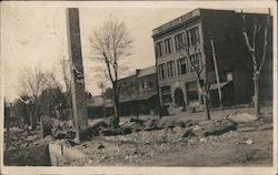 Burned Down Building, The Albany Bank Postcard