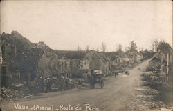 Bombed Out Town Vaux, France World War I Postcard Postcard Postcard