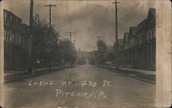 Looking up 2nd St. Postcard