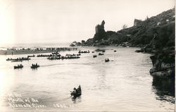 Boating At the Mouth of the Klamath River Requa, CA Postcard Postcard Postcard