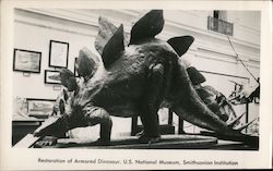 Restoration of Armored Dinosaur, Smithsonian Institution Postcard