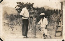 Panama Native Sharpening Machete Postcard Postcard Postcard