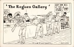 The Rogues Gallery - Soldiers at Shooting Range Comic Postcard Postcard Postcard