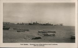 General View of the Harbour and Customs Offices and Sheds Port Sudan, Sudan Africa Postcard Postcard Postcard