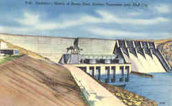 Architect's Sketch of Boone Dam Postcard