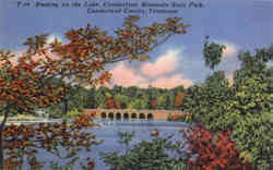 Boating on the Lake, Cumberland Mountain State Park Crossville, TN Postcard Postcard