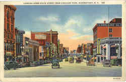 Looking Down State Street From Crescent Park Schenectady, NY Postcard Postcard