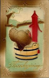 Thanksgiving Turkeys Postcard Postcard