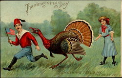 Thanksgiving Day Patriotic Postcard Postcard