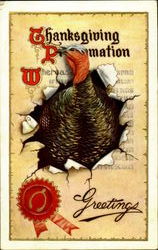 Thanksgiving Greetings Turkeys Postcard Postcard