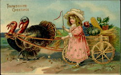 Thanksgiving Greetings Children Postcard Postcard