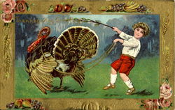 Thanksgiving Greetings Children Postcard Postcard