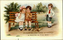 A kiss on the lips is worth a pond in the box Postcard