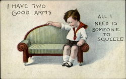 I Have Two Good Arms Postcard